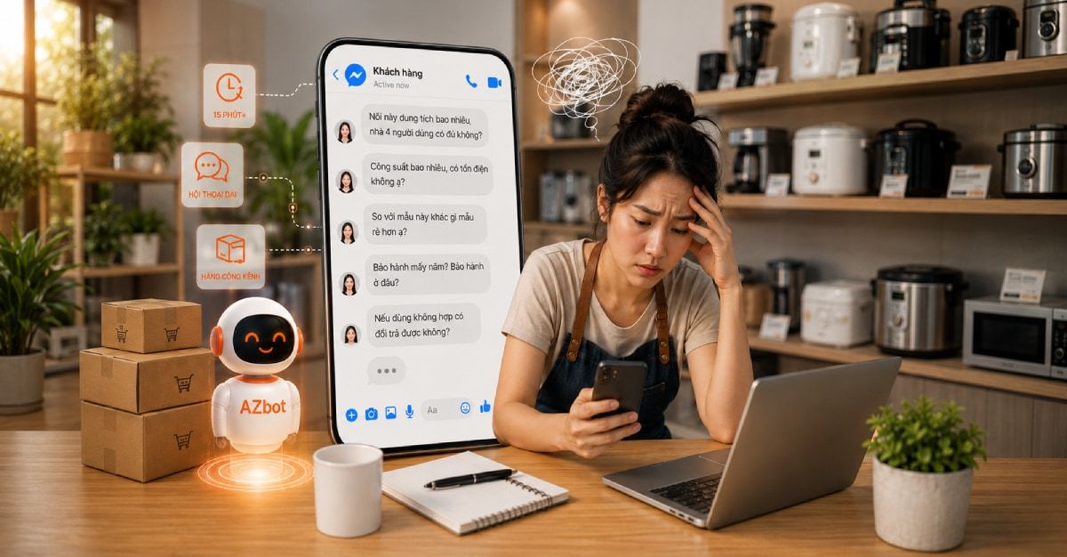 Shop gia dụng bán trên Facebook: khi mỗi đơn hàng là một buổi tư vấn kỹ thuật